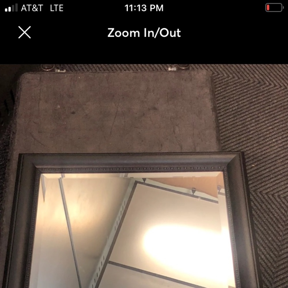 Black large mirror